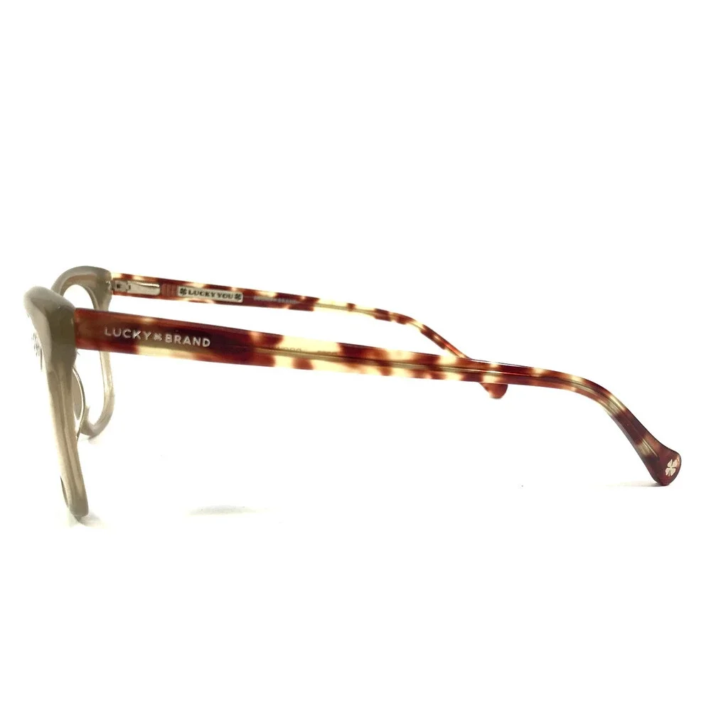 Lucky Brand Eyeglasses Frames D203 BROWN Tortoise Cat Eye Full Rim 53-20-140